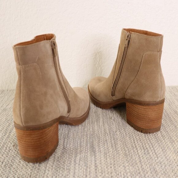 Korks by Kork-Ease Esmerelda Ankle Boots Women’s 10 M Taupe Suede Block Heel Zip - Picture 15 of 16
